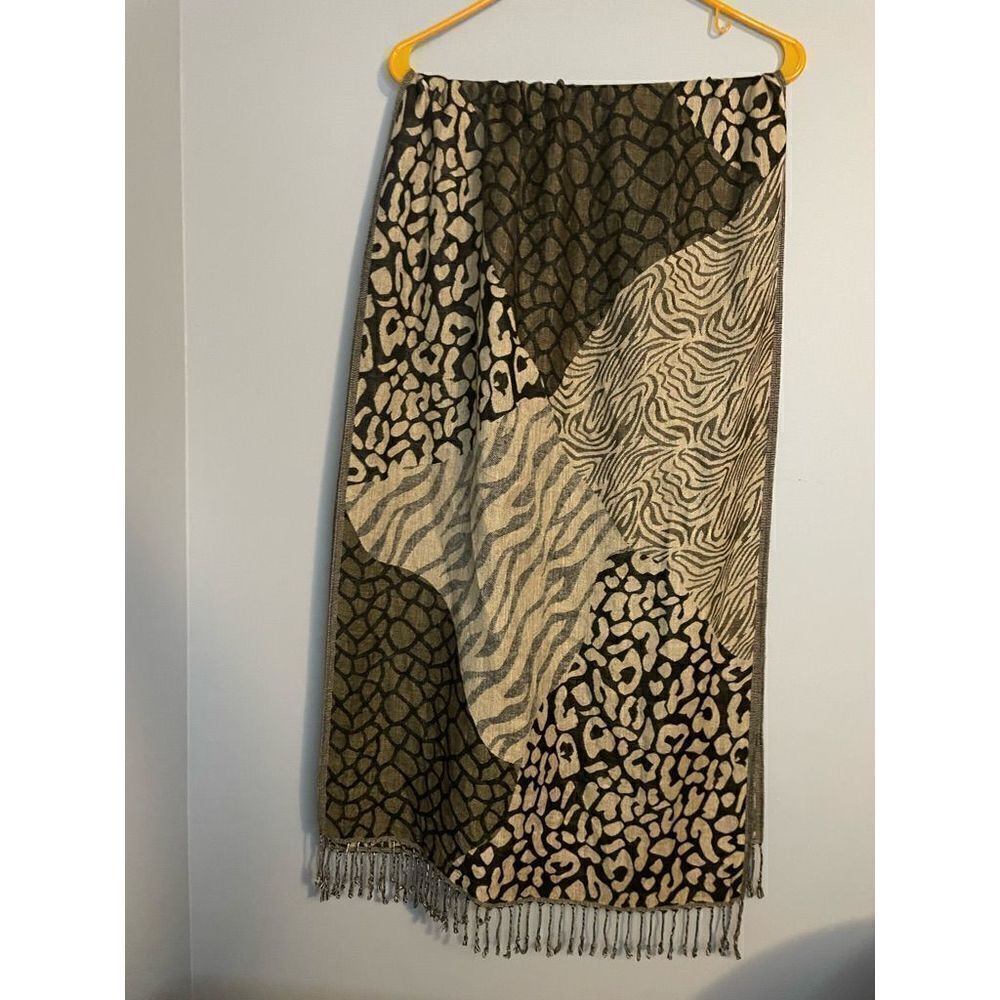 Leopard Animal Print Rectangular Acrylic Scarf